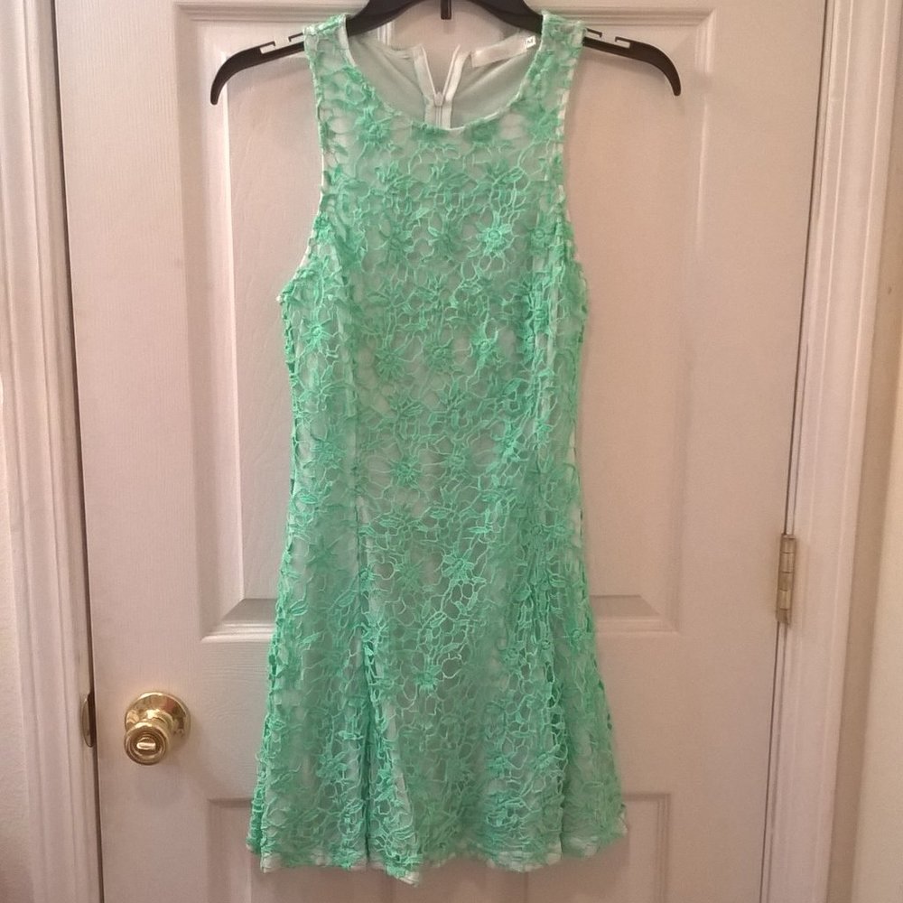 Millau Seafoam Green Sleeveless Skater Dress M
